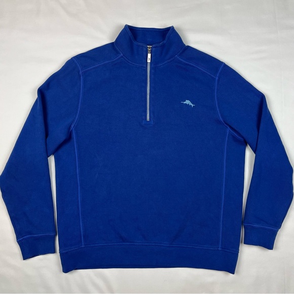 Tommy Bahama Kansas City Royals Mens 1/4 Zip Pullover Sweater Medium Blue A5 - Picture 5 of 7